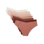 Seven-Piece Seamless V-Waist Bikini Brief Set in Modern Neutrals