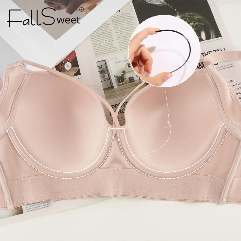 Longline Lace-Trim Underwire Minimizer Bra with Full Back Coverage