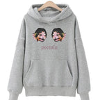 Fantasy Character Graphic Hoodie with Relaxed Streetwear Fit and Front Artwork