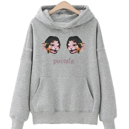 Fantasy Character Graphic Hoodie with Relaxed Streetwear Fit and Front Artwork