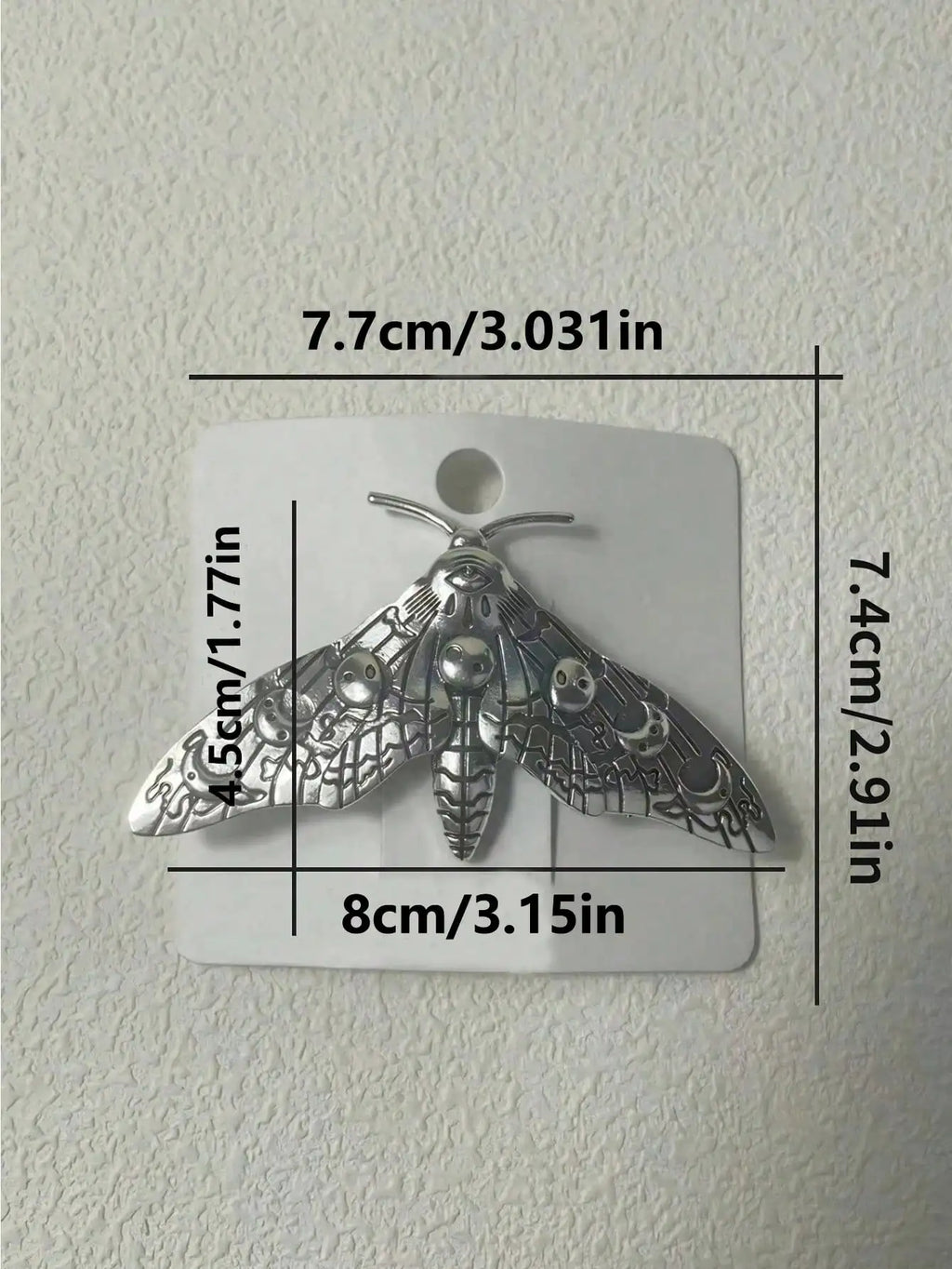 Vintage Moth Hair Clip Gothic Nature Inspired Statement Fashion Accessory