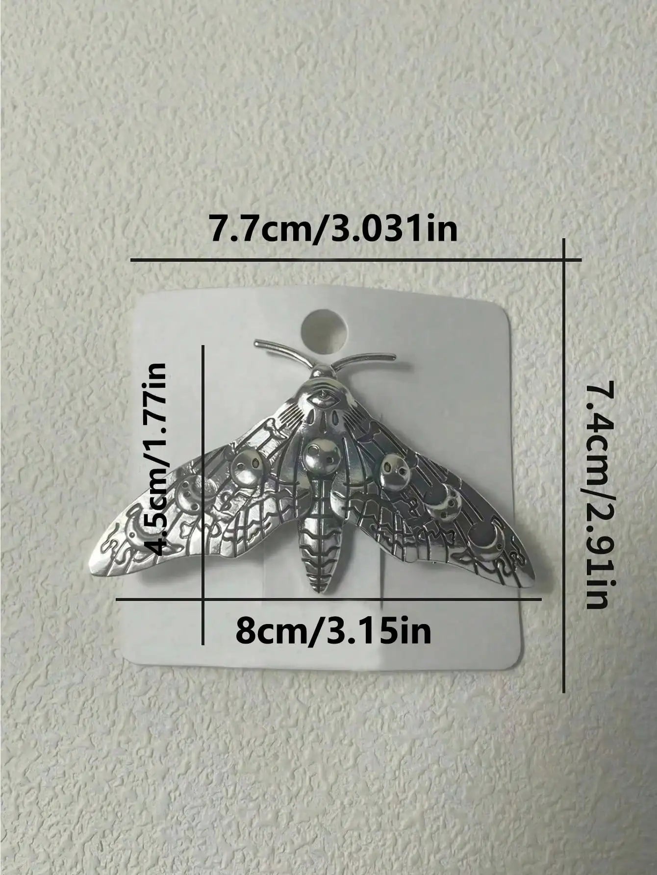 Vintage Moth Hair Clip Gothic Nature Inspired Statement Fashion Accessory