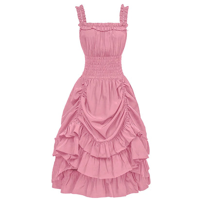 Layered Ruffle Gothic Mini Dress with Coquette Alternative Fashion Aesthetic