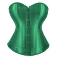 Vibrant Pink Satin-Finish Overbust Corset with Structural Seaming