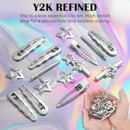 Y2K Star Hair Clip Set Celestial Alternative Fashion Accessories