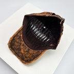 Vintage Embroidered Adjustable Cotton Baseball Cap with Distressed Finish for Casual Streetwear Fashion