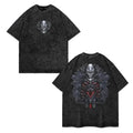 Anime Goth Skeletal Armor Oversized Vintage Streetwear Tee