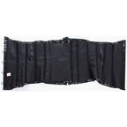 High-Shine Black Faux Leather Underbust Waist Cincher with Front Metal Busk