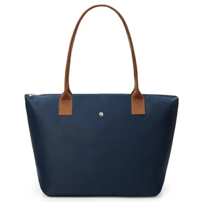Minimal Large Capacity Tote Shoulder Bag with Zip Closure Design