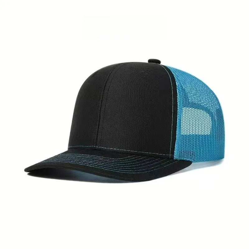 Breathable Mesh Trucker Cap Adjustable Curved Brim Casual Outdoor Streetwear Hat