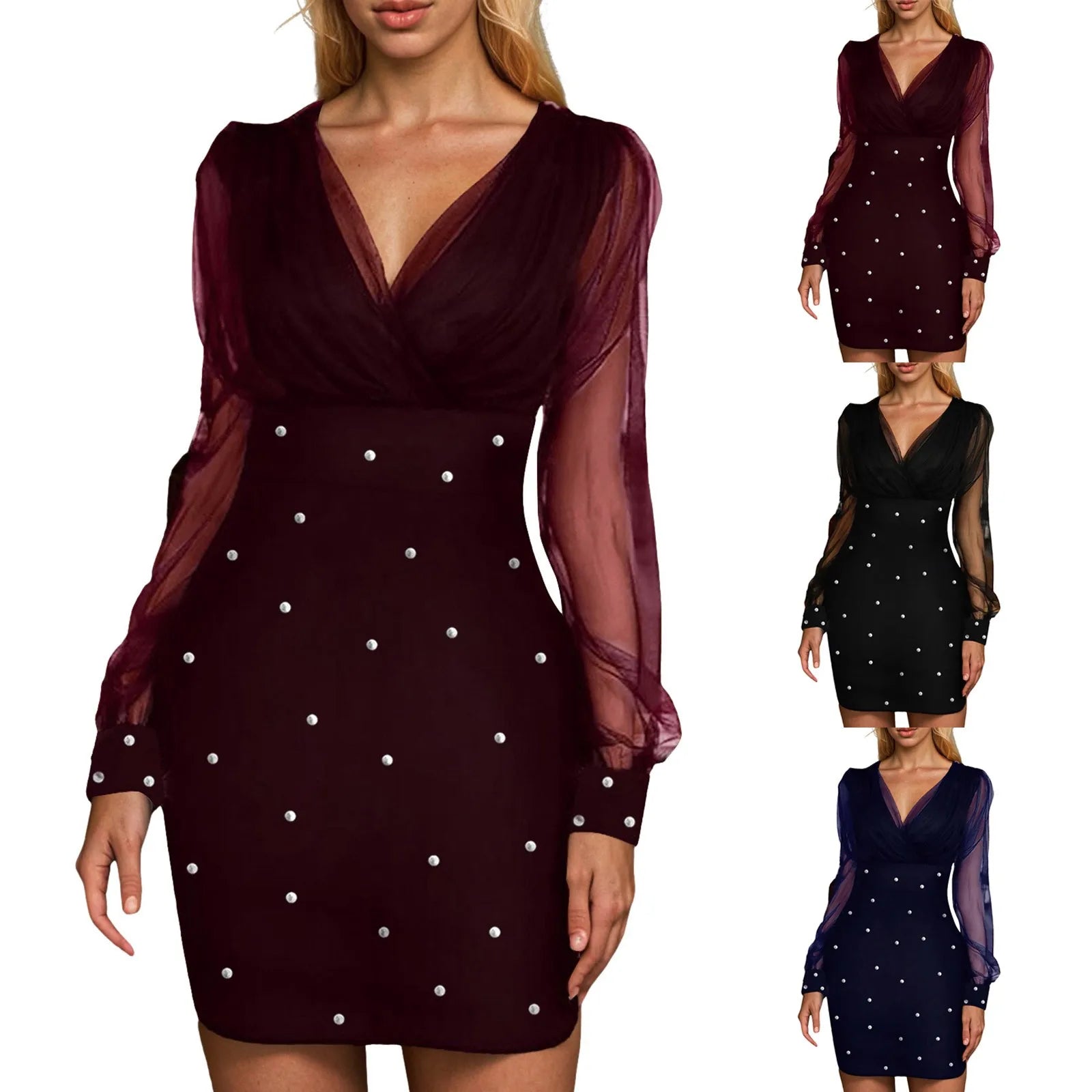 Pearl Detail Gothic Mini Dress with Manga Party Aesthetic