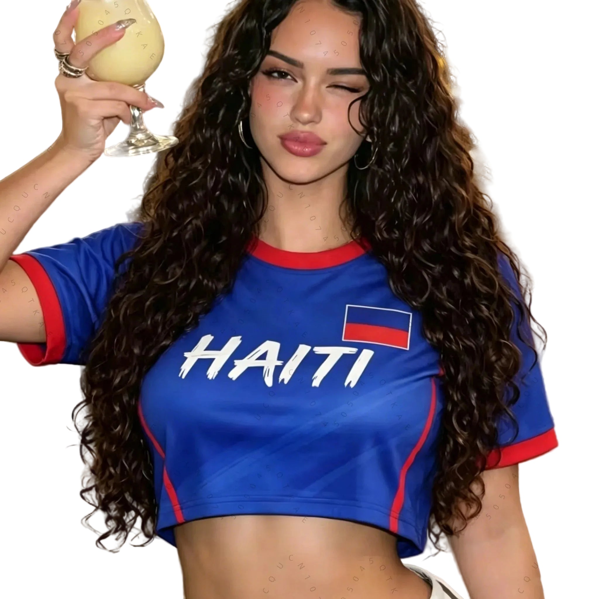 Women's Contrast Trim Graphic Crop T-Shirt for Casual Sport-Inspired Streetwear Everyday Fashion Style
