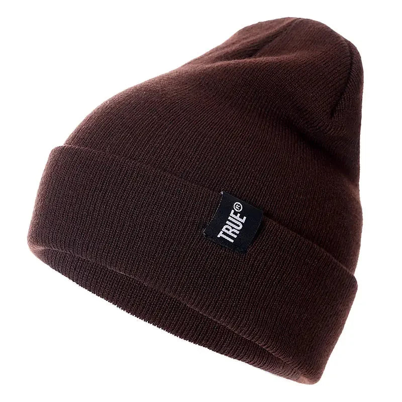 Minimalist Solid Knit Beanie with Stretch Blend Fabric for Everyday Streetwear Casual Style