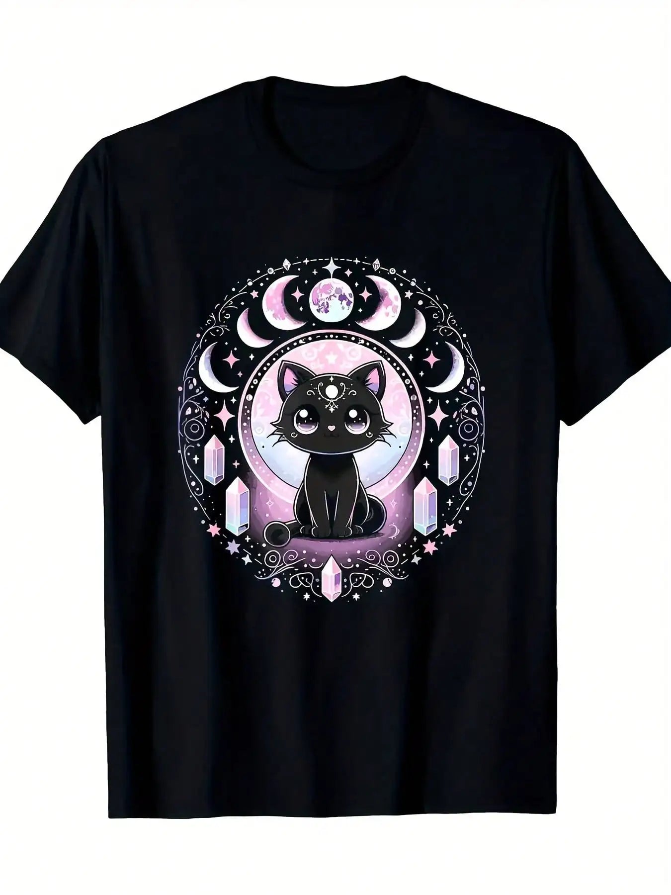 Kawaii Anime Goth Graphic Tee With Alternative Retro Streetwear Aesthetic