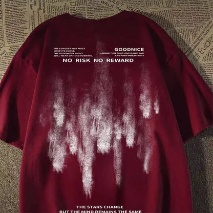 Oversized Abstract Fade Graphic T-Shirt with Contemporary Streetwear Aesthetic
