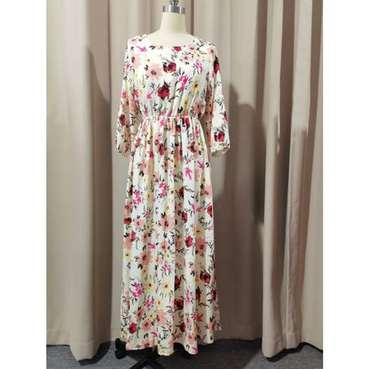 Vintage Floral Gothic Lolita Inspired Cottagecore Maxi Dress