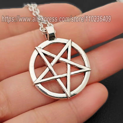 Alternative Inverted Star Pendant Necklace for Gothic Punk and Dark Fashion Styling