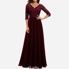 Flowing Long Sleeve Maxi Dress With Defined Waist Silhouette