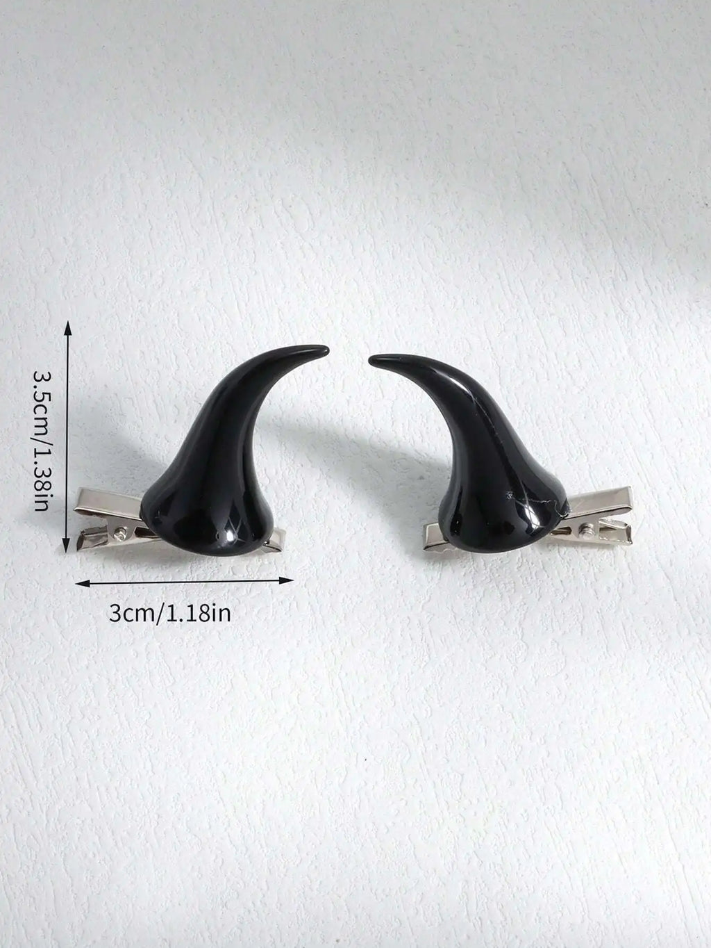 Devil Horn Hair Clips for Gothic Punk and Alternative Costume Styling