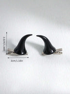 Devil Horn Hair Clips for Gothic Punk and Alternative Costume Styling