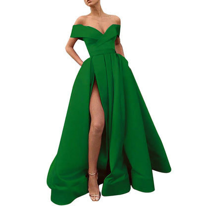Off Shoulder High Slit Formal Alternative Evening Gown Dress