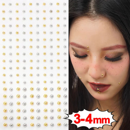 Reusable Faux Piercing Stud Sticker Set for Punk Alternative Styling