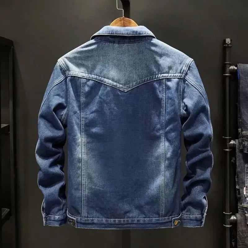 Fleece Lined Denim Jacket with Relaxed Fit Contemporary Streetwear Outerwear