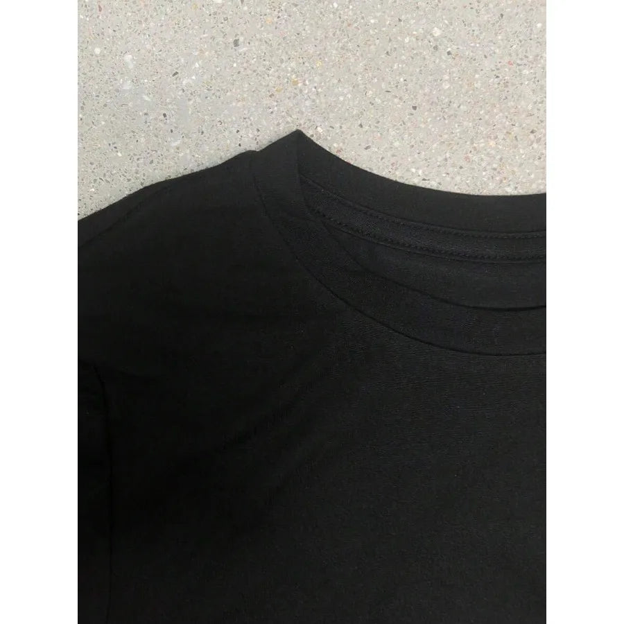 Alternative Graphic Crop Tee with Dark Artwork and Streetwear Inspired Fit