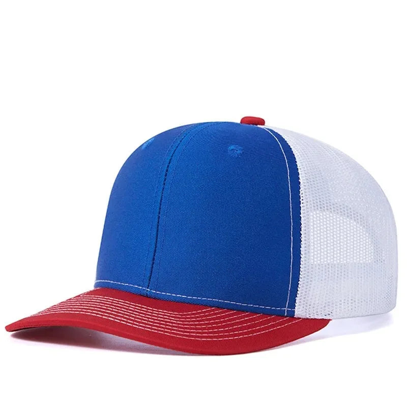 Unisex Breathable Trucker Baseball Cap with Mesh Back for Casual Outdoor Everyday Wear