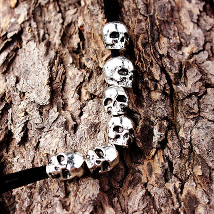 Skull Hair Wrap Cord Punk Alternative Braided Hairstyle Statement Accessory