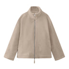 Women's Plush Half Zip Fleece Pullover with Relaxed Contemporary Casual Streetwear Fit