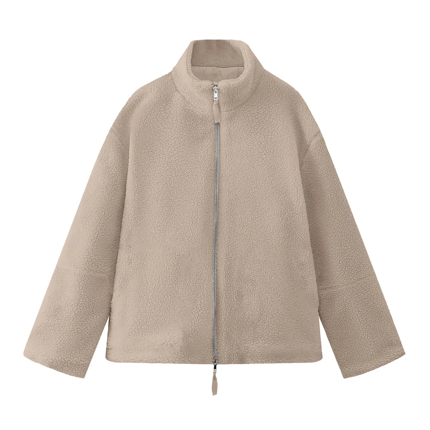 Women's Plush Half Zip Fleece Pullover with Relaxed Contemporary Casual Streetwear Fit