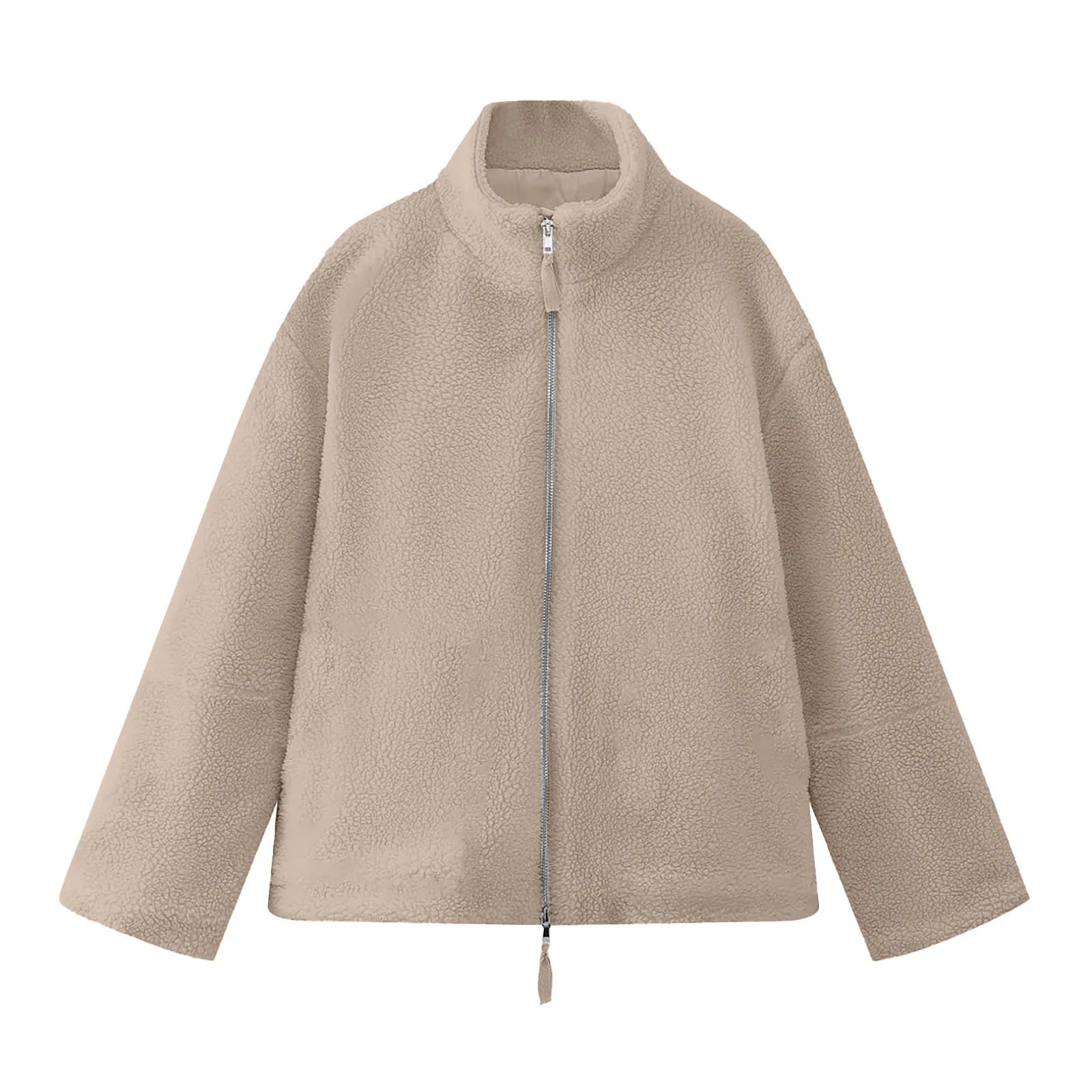 Women's Plush Half Zip Fleece Pullover with Relaxed Contemporary Casual Streetwear Fit