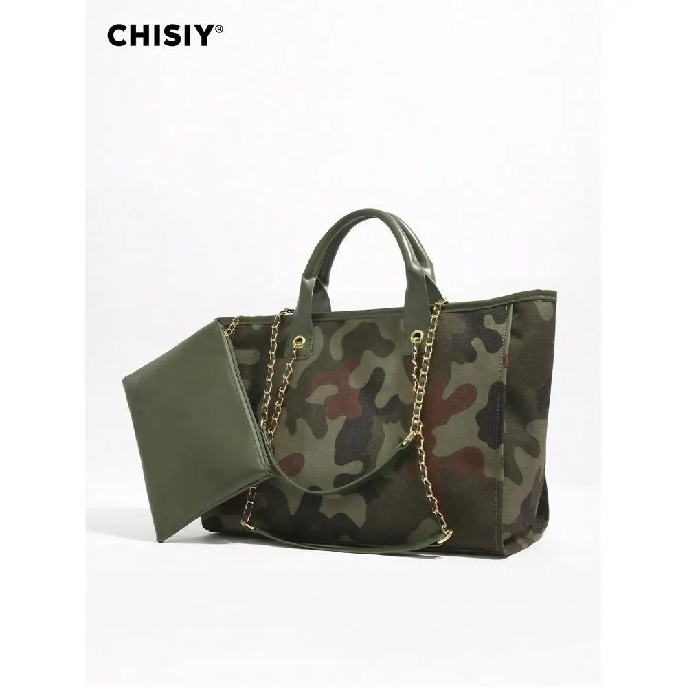 Utility Inspired Oversized Tote Bag with Relaxed Shoulder Carry