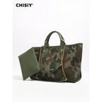 Utility Inspired Oversized Tote Bag with Relaxed Shoulder Carry