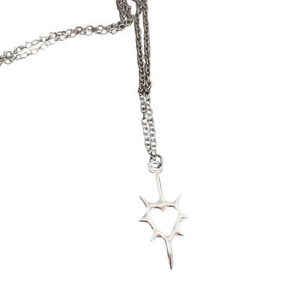 Y2K Charm Pendant Necklace Set Gothic Grunge Alternative Statement Jewelry