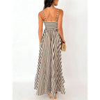 Smocked Spaghetti Strap Flowing Maxi Dress with Relaxed Contemporary Fit
