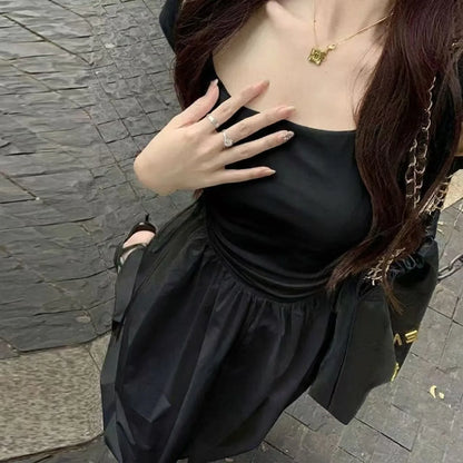 Dark Coquette Corset Maxi Dress with Elegant Gothic Streetwear Styling