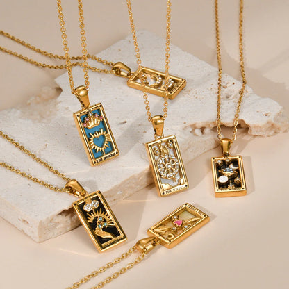 Mystic Card Pendant Necklace for Gothic and Alternative Styling