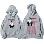 Vintage Tour Style Graphic Hoodie with Relaxed Fit and Streetwear Appeal