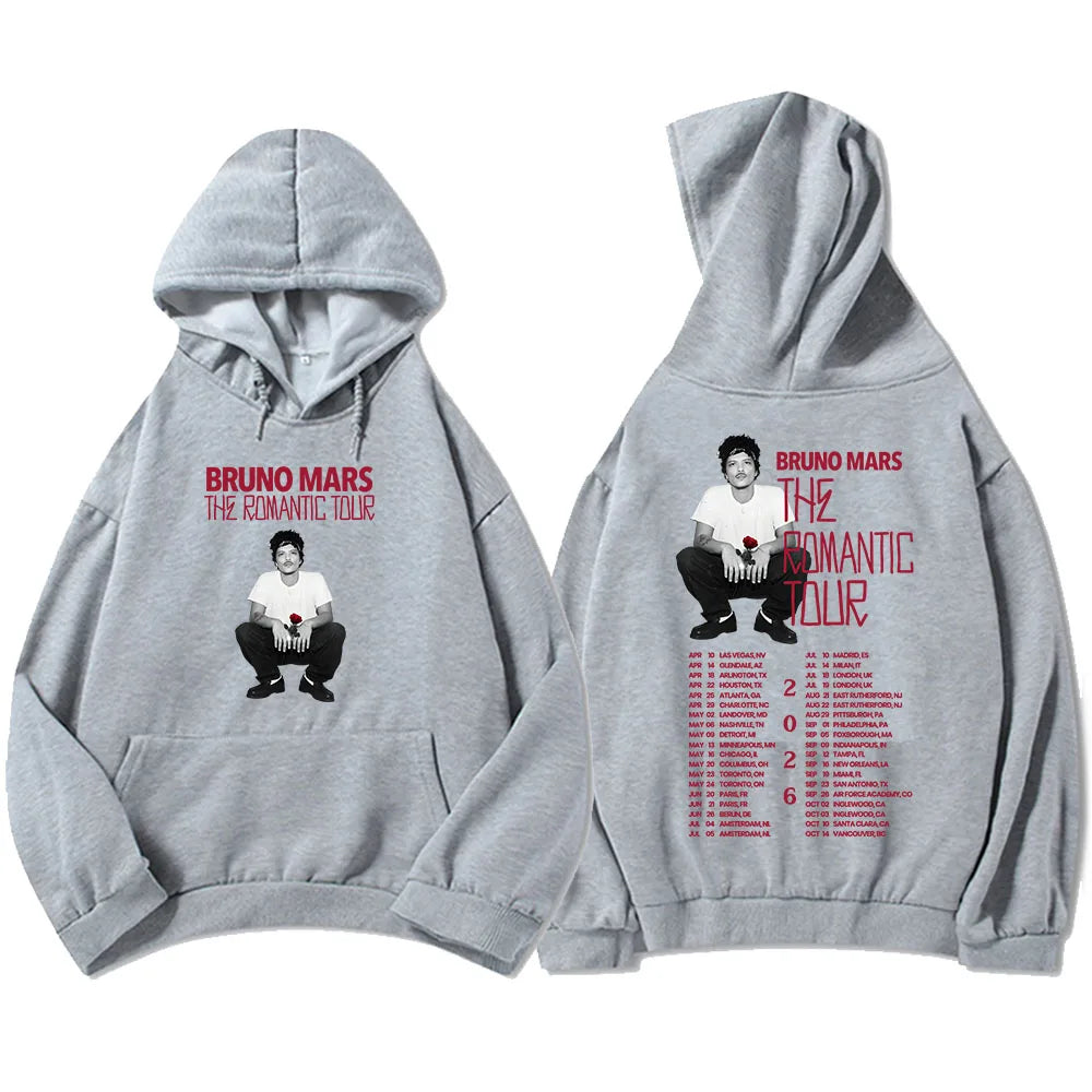 Vintage Tour Style Graphic Hoodie with Relaxed Fit and Streetwear Appeal