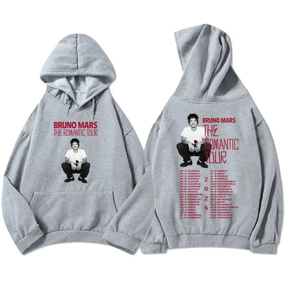 Vintage Tour Style Graphic Hoodie with Relaxed Fit and Streetwear Appeal