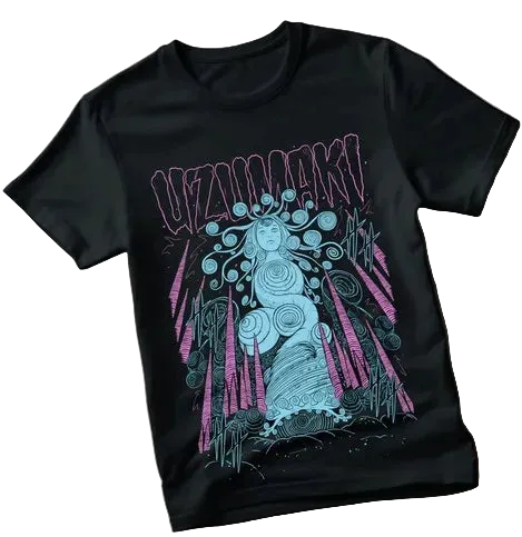 Anime Goth Punk Graphic Tee With Retro Alternative Streetwear Aesthetic