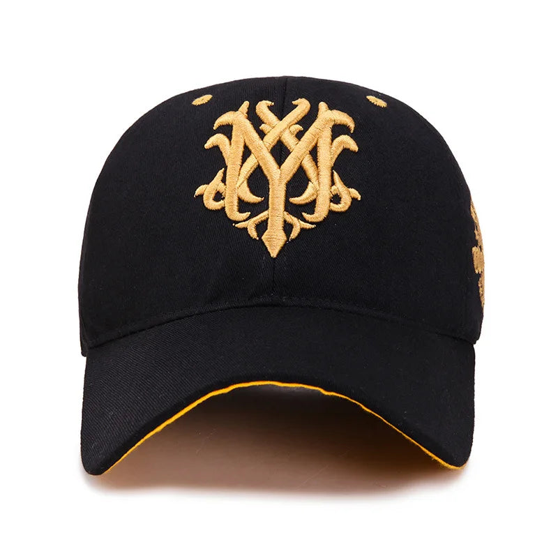 Structured Embroidered Baseball Cap with Decorative Geometric Details for Contemporary Streetwear Fashion