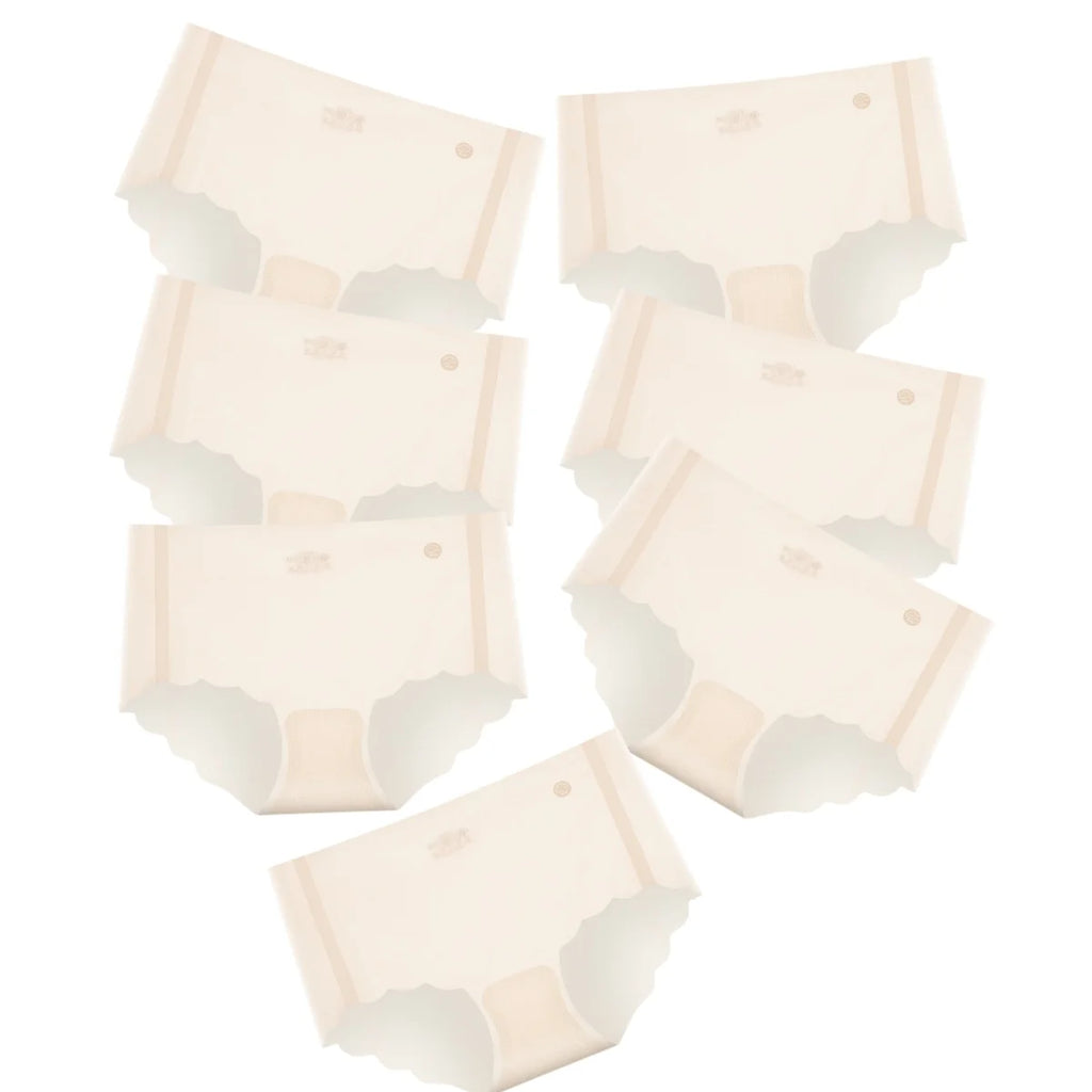Seven-Piece Ultra-Thin Seamless Low-Rise Brief Set in Pastel Tones