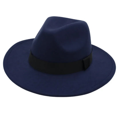 Classic Wide Brim Felt Fedora Hat with Structured Crown for Modern Everyday Styling