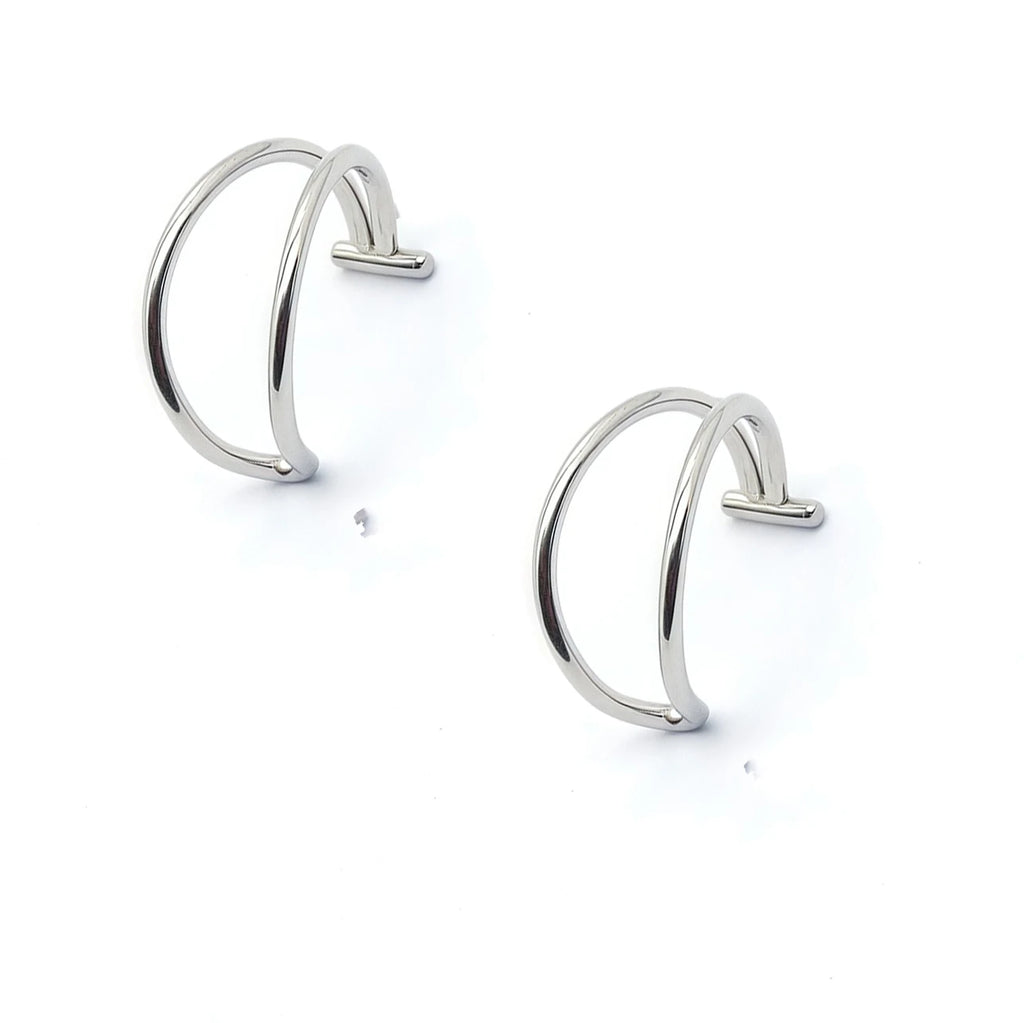 Punk Clip On Lip and Nose Ring Set for Alternative Looks