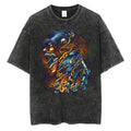 Anime Goth Oni Graphic Oversized Washed Streetwear Cotton T-Shirt