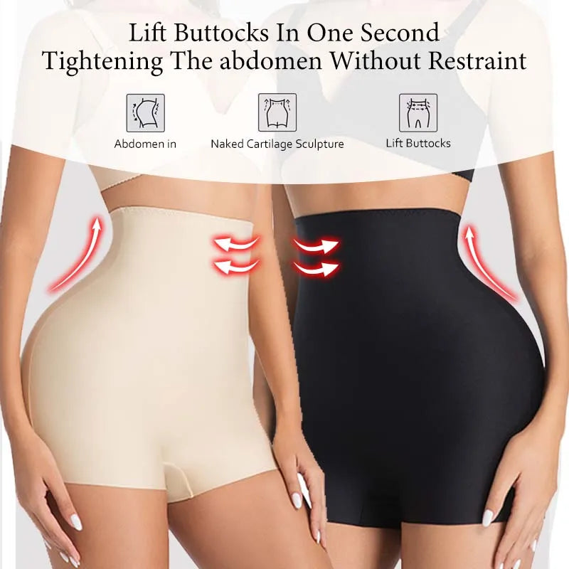 Seamless High-Waisted Shaping Shorts with Flexible Stretch Waistband