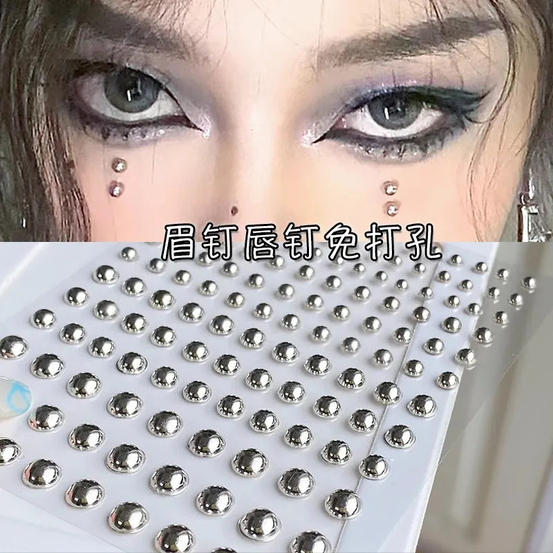 Reusable Faux Piercing Stud Sticker Set for Punk Alternative Styling